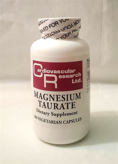 Cardiovascular Research Magnesium Taurate 125mg 180 Caps Values MAVIN