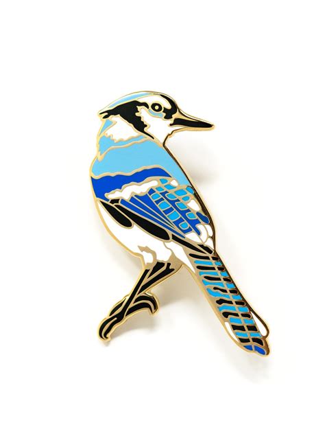 Blue Jay Hard Enamel Pin Bird Brooch Birder Ts Ts For Him Unisex