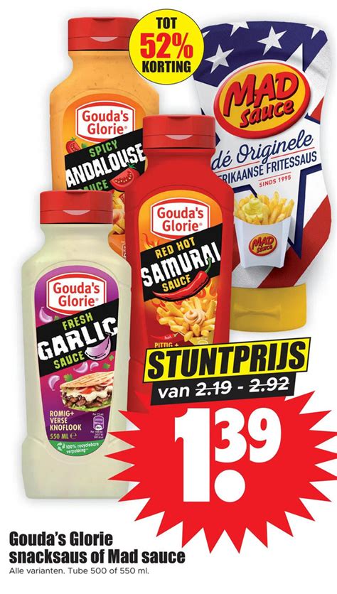 Gouda S Glorie Snacksaus Of Mad Sauce Aanbieding Bij Dirk