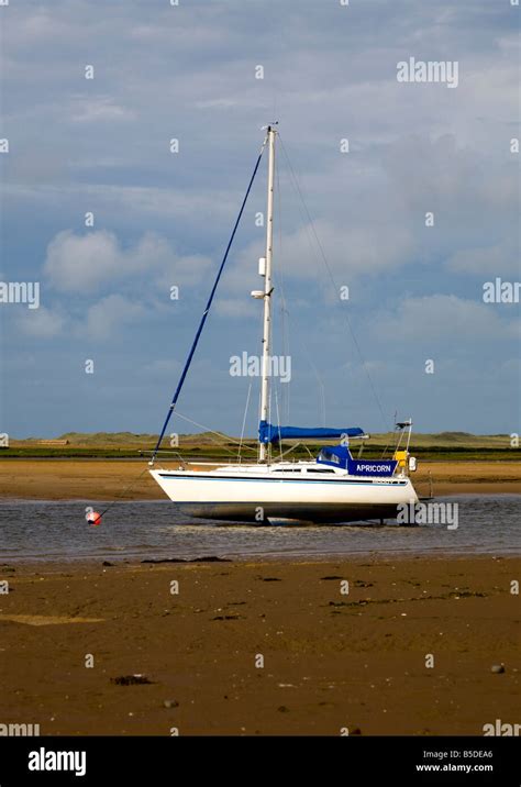 Ravenglass Cumbria Harbour Low Tide Beach Beached Bilge Keel Mooring