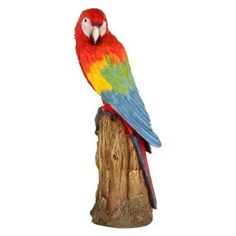 Resin Wonderland Big Macaw Parrot Statue Garden Ornaments Brass