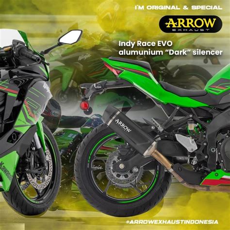 Jual Knalpot Arrow Indy Race Evo Black Slipon Kawasaki Zx R Zx Rr