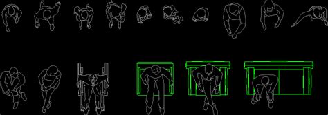 Personas En Planta En Dibujo De Autocad Bibliocad Autocad Personas Plantas