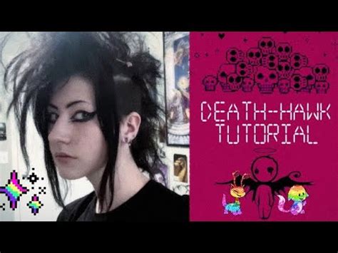 DeathHawk / Mohawk tutorial - goth/emo short hair - - YouTube