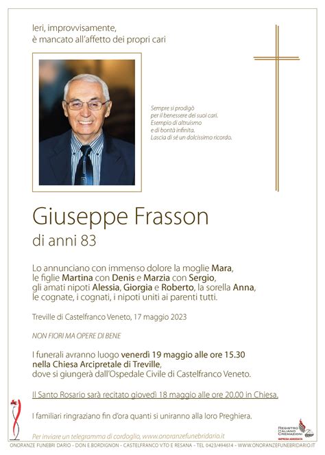 Giuseppe Frasson Dario Onoranze Funebri