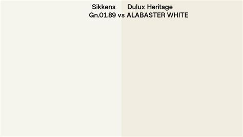 Sikkens Gn 01 89 Vs Dulux Heritage Alabaster White Side By Side Comparison