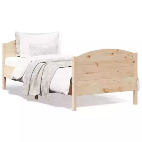 Bed Frame With Headboard X Cm Small Single Solid Wood Pine