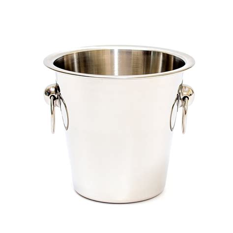 Silver Stainless Steel Ice Bucket Plain With Knob For Hotel At Rs 150