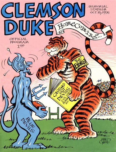 1976 Clemson Tigers Vs Duke Blue Devils 36 X 48 Canvas Historic Footba By Mounted Memories