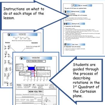 Transformations: Describing Rotations in the 1st Quadrant | TpT