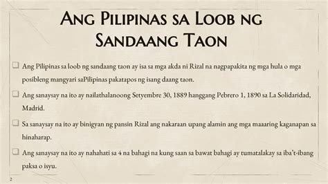 Solution Pilipinas Sa Loob Ng Sandaang Taon Studypool