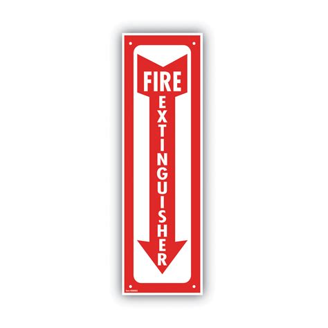 Glow In The Dark Safety Sign Fire Extinguisher 4 X 13 Red Jad