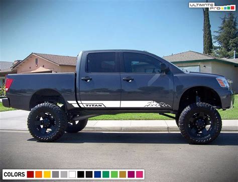 Decal Graphic Sticker Side Stripe Kit For Nissan Titan Pro 4X Off Road