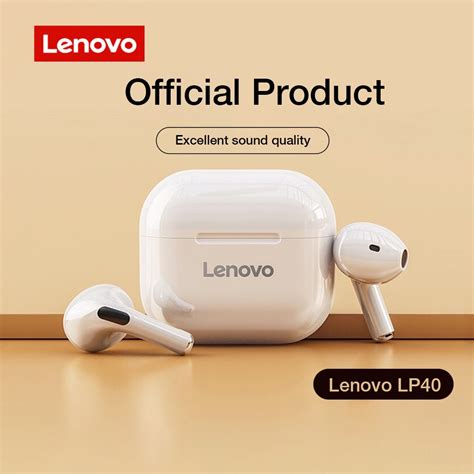 Lenovo Lp40 Tws หูฟังบลูทูธไร้สาย พร้อมไมโครโฟน Lenovoflagshipth