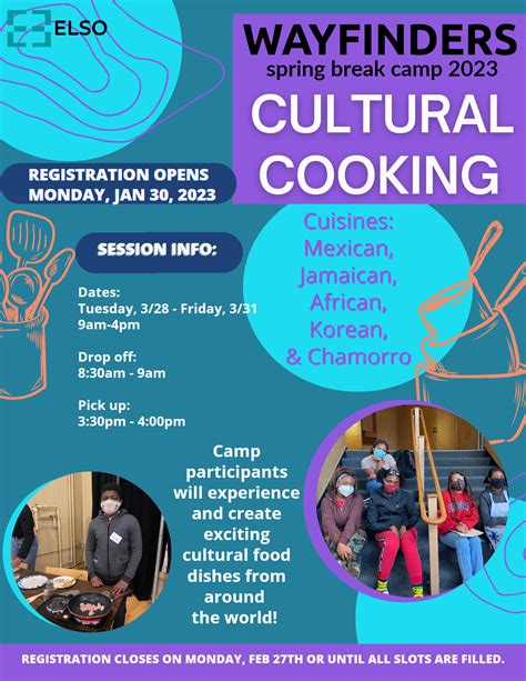 Wayfinders Spring Break Camp Cultural Cooking — Elso Inc Portland