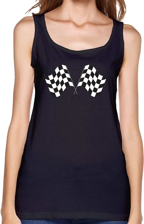 Amazon Nee Checkered Flags Race Car Flag Workout Tops For Women