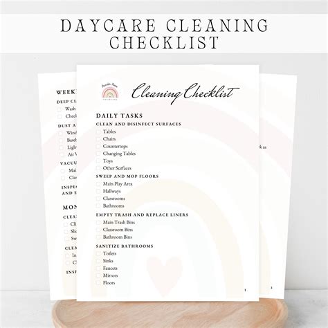 Daycare Cleaning Checklist Childcare Facility Cleaning Checklist