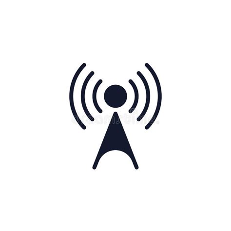 Wireless Access Point Flat Icon Stock Vector Illustration Of Signal