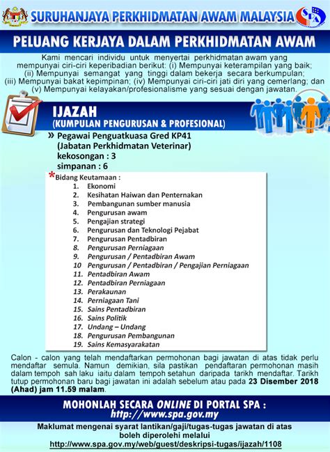 Permohonan Jawatan Kosong Pegawai Penguatkuasa Gred Kp Sumber