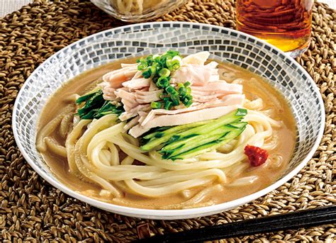 棒棒鶏（バンバンジー）風冷やしうどん｜おすすめレシピ：vマーク：信頼の生活ブランド