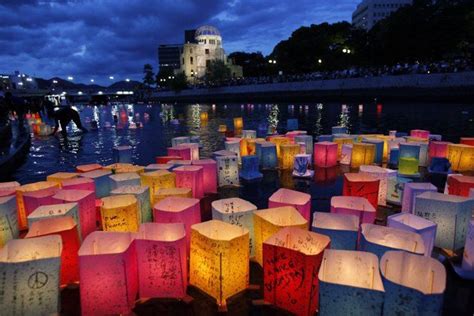 Snapshots Floating Lanterns Hiroshima Floating Paper Lanterns