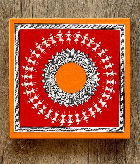 Buy Warli Art Indian Art Folk Art Painting Wall Hanging Acrylic