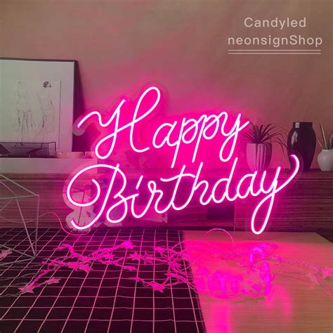 Happy Birthday Neon Sign