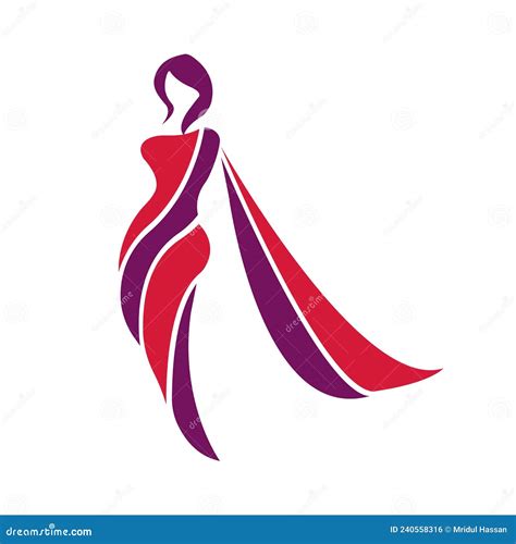 Saree Logo With Women Figure Modern Design Template Vector Illustration ...