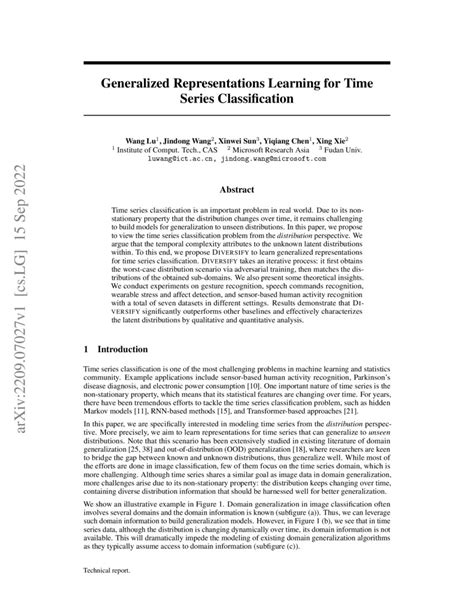 Generalized Representations Learning For Time Series Classification Deepai