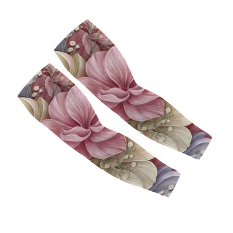 Hidove Uv Sun Protection Arm Sleeves Romantic Delicate Flowers Cooling