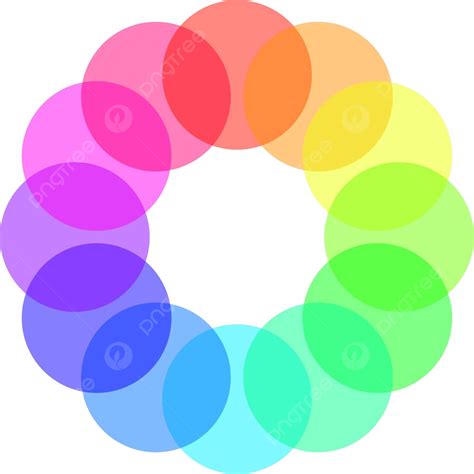 Vector Illustration Rainbow Spectrum Color Circles Arranged In A Ring