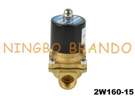 2W160 15 1 2 Semi Diaphragm Brass Solenoid Valve 110V AC 12V DC