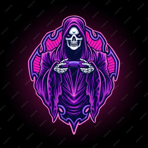 Premium Vector Grim Reaper Gamer Mascot Logo