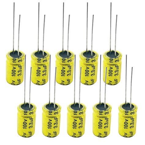 3 3uF 100V Capacitor 10 PCS Non Polarized Electrolytic Capacitor 100V 3