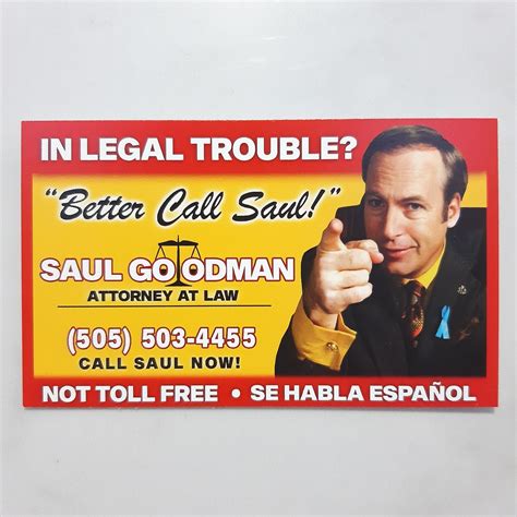 Better Call Saul Business Card Prop Cards Breaking Bad Saul Goodman