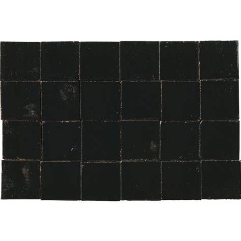 Zellige Black Gloss Ceramic Mosaic Floor And Wall Tile The Tile Shop