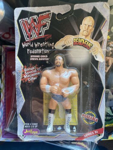 Mavin WWF Bend Ems Stone Cold Steve Austin Justoys Series XI Figure