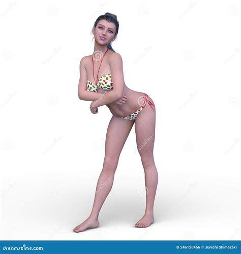 3D Rendering Of A Woman In Bikini Stock Illustration Illustration Of Fascinating Charm 246128466