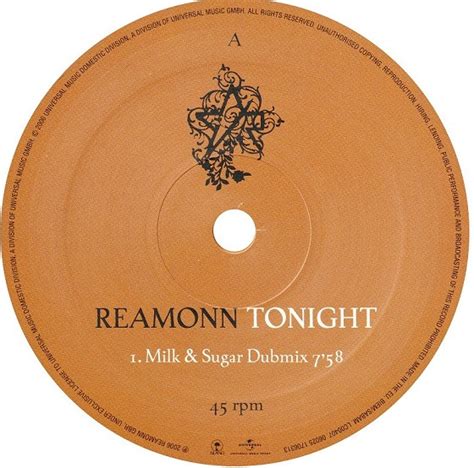 Reamonn Tonight 2006 Vinyl Discogs