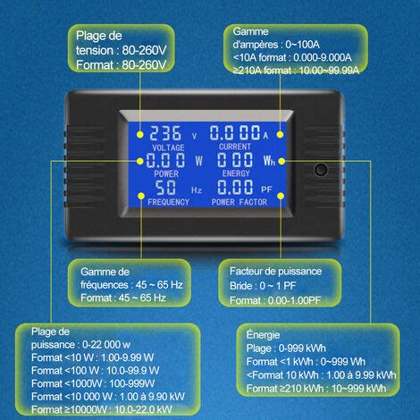 Ouvrir et fermer CT 100A AC Affichage numérique Moniteur de puissance