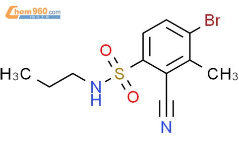 850154 13 1 BENZENESULFONAMIDE 4 BROMO 2 CYANO 3 METHYL N PROPYL 化学式