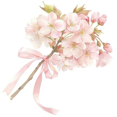 Coquette Cherry Blossom Branch Flower Plant Petal Premium Image By