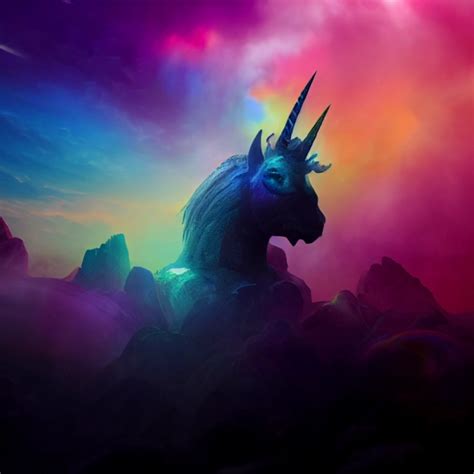 Grotesque Unicorn Rainbow Colours Pastel Hdr 4k Midjourney OpenArt