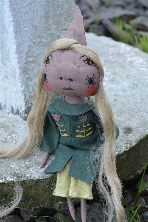 Pixie Elf Doll Woodland Girl Handmade Doll Textile Toy Etsy