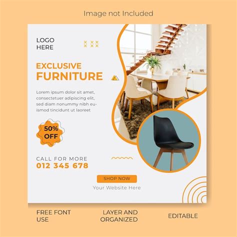 Premium Vector Exclusive Furniture Social Media Banner Templatehome