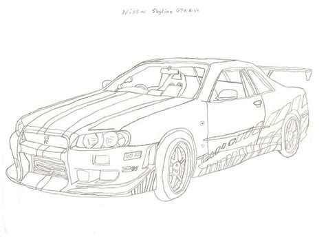 Nissan Skyline Drawing 6 Nissan Skyline Skyline Drawing Nissan