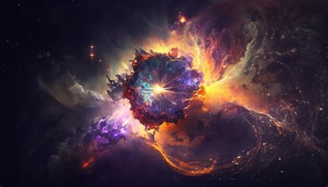 Premium AI Image | A nebula with a explosion in the center