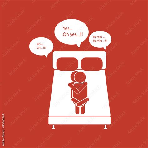 Stick Figures Making Love On Bed Sex Icon Stock 벡터 Adobe Stock