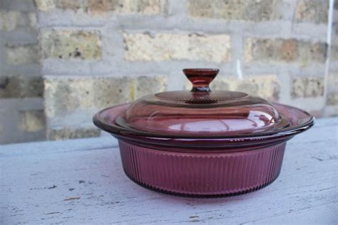 Cranberry Casserole Dish Vision By Corning Etsy Casserole Dishes