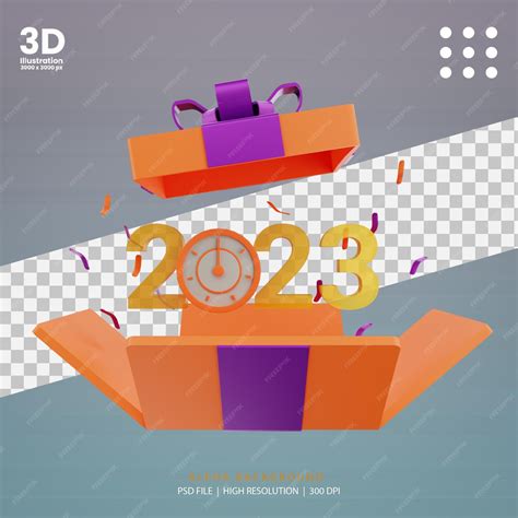 Premium Psd 3d Render Happy Newyear Illustration